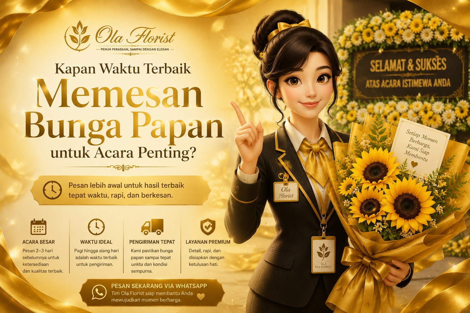 Kapan Waktu Terbaik Memesan Bunga Papan untuk Acara Penting?